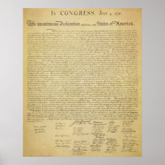 Poster Déclaration d'indépendance Imprimer