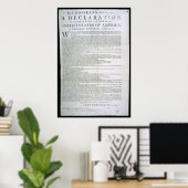 Poster Déclaration d'indépendance par Dunlap (Bureau à domicile)