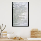 Poster Déclaration d'indépendance par Dunlap (Cuisine)