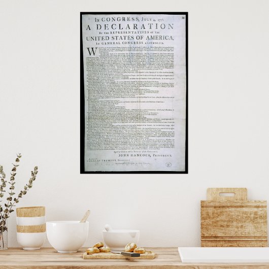 Poster Déclaration d'indépendance par Dunlap (Cuisine)