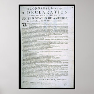Poster Déclaration d'indépendance par Dunlap