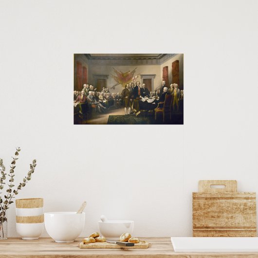 Poster Déclaration d'indépendance par John Trumbull 1819 (Cuisine)