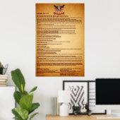 Poster Déclaration d'indépendanceV-1-Style-1 (Bureau à domicile)