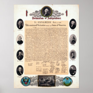 Poster Déclaration et pères fondateurs de la politique Vi