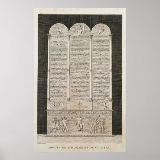 Poster Déclaration française des droits de l'homme (Devant)