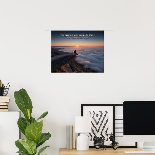 Poster Déclaration motivationnelle inspirante (Bureau à domicile)