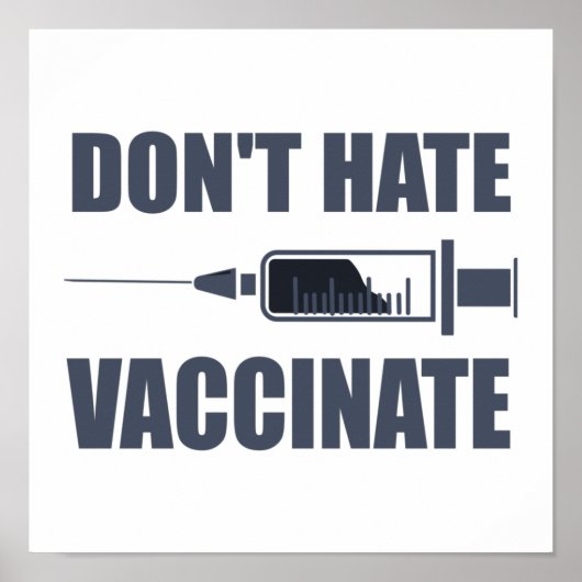 Poster Déclaration pro vaccin Ne pas haïr la vaccination (Devant)