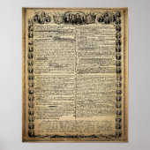 Poster Déclaration vintage d'indépendance (Devant)