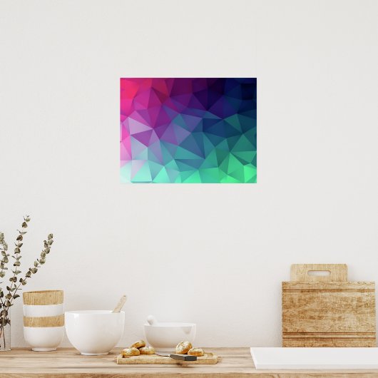 Poster d'éclatement géométrique (Cuisine)