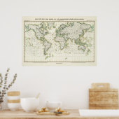 Poster Déclination magnétique mondiale (Cuisine)