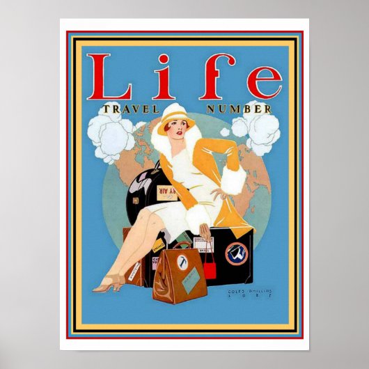 Poster Deco Life Travel Cover- Coles Phillips 12 x 16 (Devant)