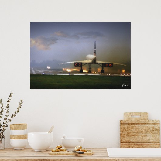 Poster "Décollage de la Concorde" (Cuisine)