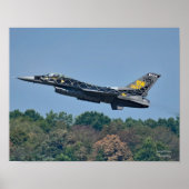 Poster Décollage de l'avion de chasse F-16 (Devant)