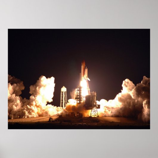 Poster Décollage de nuit de la navette spatiale Endeavour (Devant)