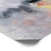 Poster Décollage Spatial Vers L'Aquarelle De L'Espace (Coin)