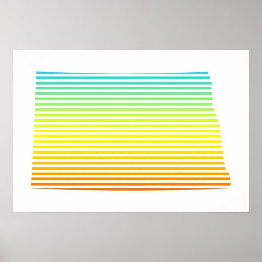 Poster décoloration du refroidissement du dakota du nord (Devant)