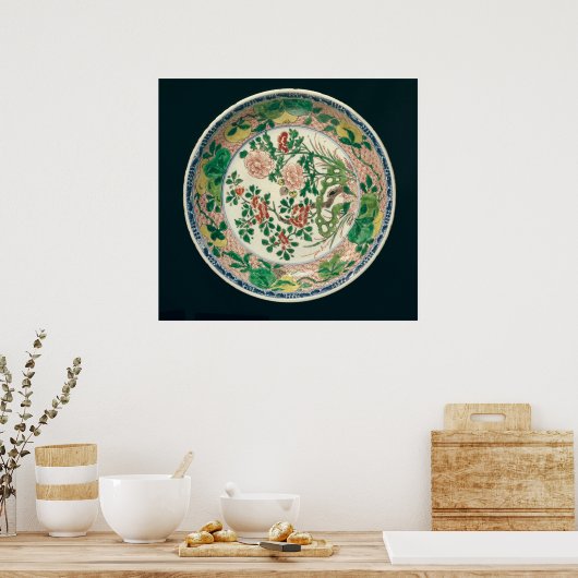 Poster Décor avec famille verte (Cuisine)