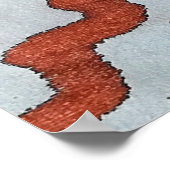 Poster Décor Boho Aquarelle. Coussin bleu Boho. Aquarelle (Coin)