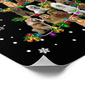 Poster Décor Cadeau de Noël pour chien de caniche classiq (Coin)