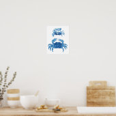 Poster Décor côtier de crabes bleus Imprimer n° 3 (Cuisine)
