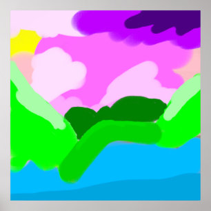 Poster Décor couleur codée