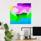 Poster Décor couleur codée (Bureau à domicile)