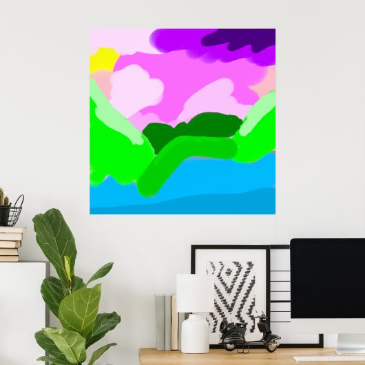 Poster Décor couleur codée (Bureau à domicile)