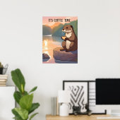 Poster Décor d’art mural à l’heure du café (Bureau à domicile)