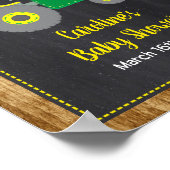 Poster Décor d'Affiche de bienvenue de Baby shower de tra (Coin)