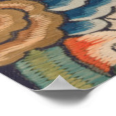 Poster Décor d'antiquité chinois d'oiseaux (Coin)