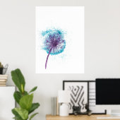 Poster Décor d'aquarelle Dandelion (Bureau à domicile)