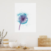 Poster Décor d'aquarelle Dandelion (Cuisine)