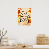 Poster Décor d'automne : brise d'automne et feuilles d'au (Cuisine)