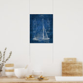Poster Décor de bateau à voile no 1 Cadeau de navigation (Cuisine)