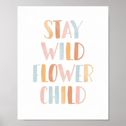 Poster Décor de chambre de filles bohèmes Fleur d'enfant (Devant)