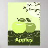 Poster Décor de Cuisine aux Pommes Vertes (Devant)