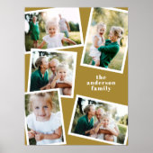 Poster Décor de famille moderne moutarde multi photo (Devant)