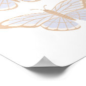 Poster Décor de la chambre de Periwinkle Blue Butterfly G (Coin)