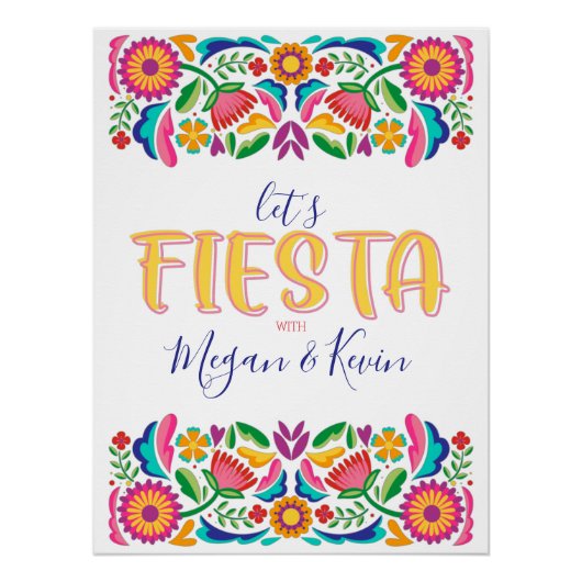 Poster Décor de la Douche Fiesta Couples (Devant)