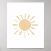 Poster Décor de la pouponnière jaune Sun Boho (Devant)