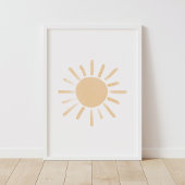 Poster Décor de la pouponnière jaune Sun Boho