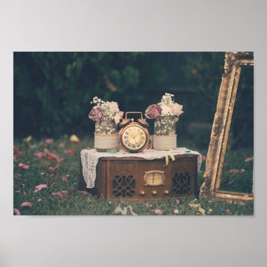 Poster Décor de mariage vintage (Devant)