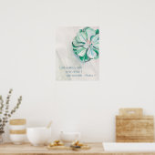 Poster Décor de mur d'aquarelle inspirationnelle et spiri (Cuisine)
