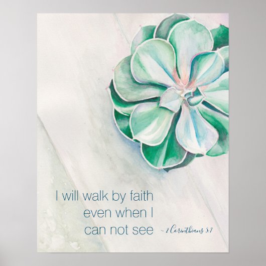 Poster Décor de mur d'aquarelle inspirationnelle et spiri (Devant)