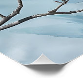 Poster Décor de mur d'art Magnolia bleu (Coin)