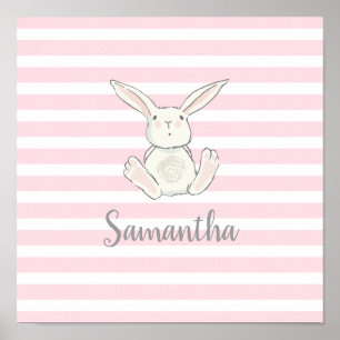 Poster Décor de mur de bébé lapin
