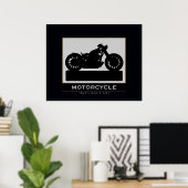 Poster Décor de mur de moto noir (Bureau à domicile)