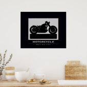 Poster Décor de mur de moto noir (Cuisine)