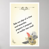 Poster Décor de mur de persévérance, citations inspirante (Devant)