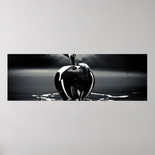 Poster Décor de mur de pomme noire (mat)